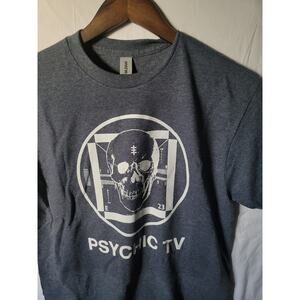 Psychic tv   band   t shirt size   small heather blue